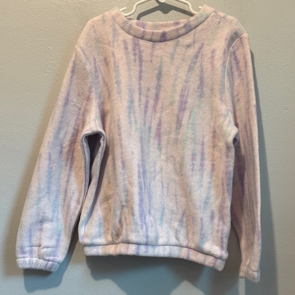 Cat & Jack Medium Girls Purple Tie-Dye Pullover Sweater - Picture 2 of 7